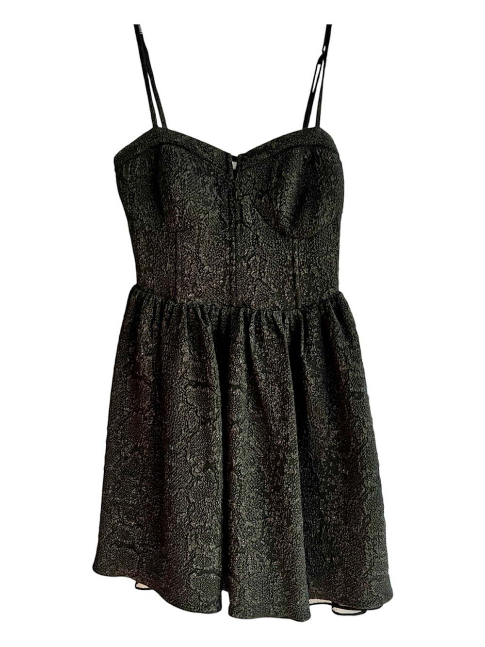 Bar III Black Textured Bustier Mini Dress -